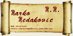 Marko Medaković vizit kartica